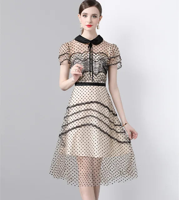 Betoverende Vrouwen Beading Doll Kraag Jurk