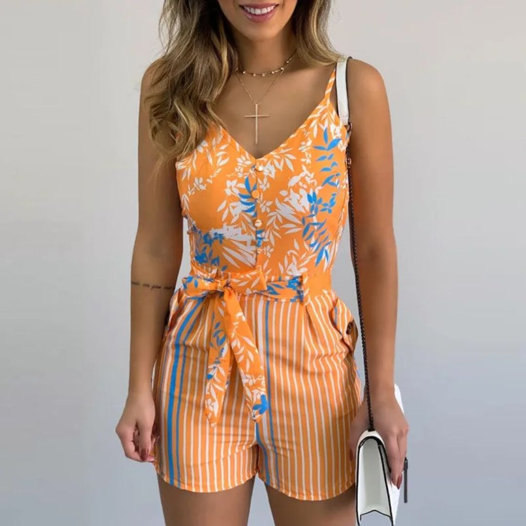 Vrouwelijke Zomerkleurige Playsuit Stijlvol en Sexy