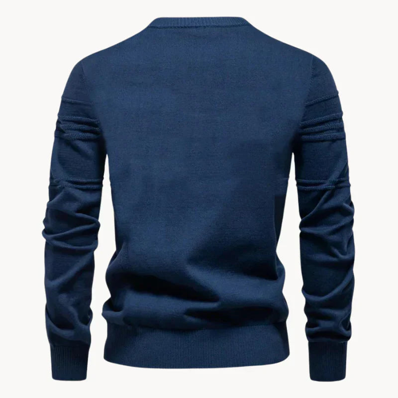 Heren Trui Gebreide Pullover Slim Fit Ademend Katoen