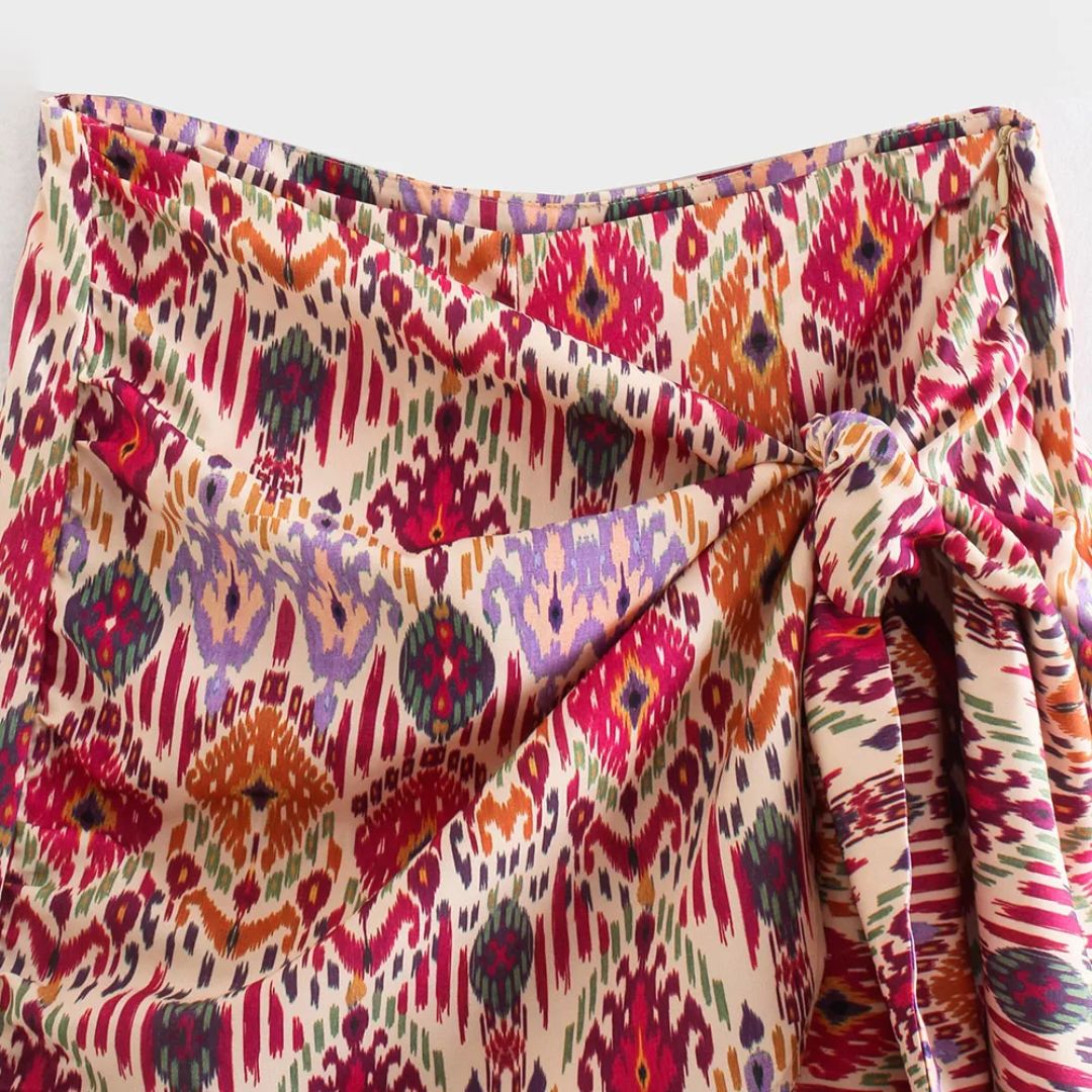 Geknoopte Skort Hoge Taille Zomer Mode