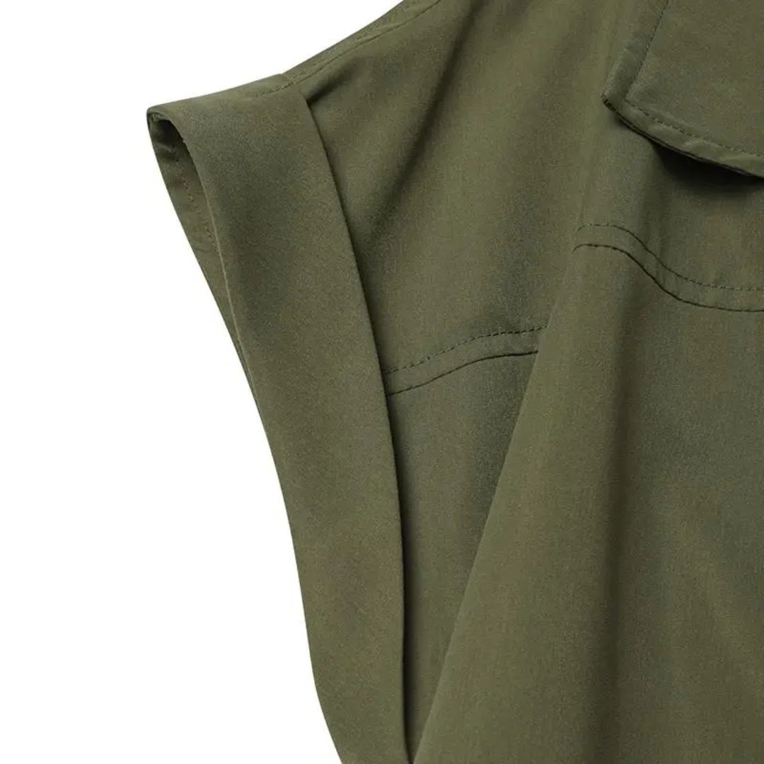Vrouwelijke Jumpsuit Vintage Stijl Vol Elegance