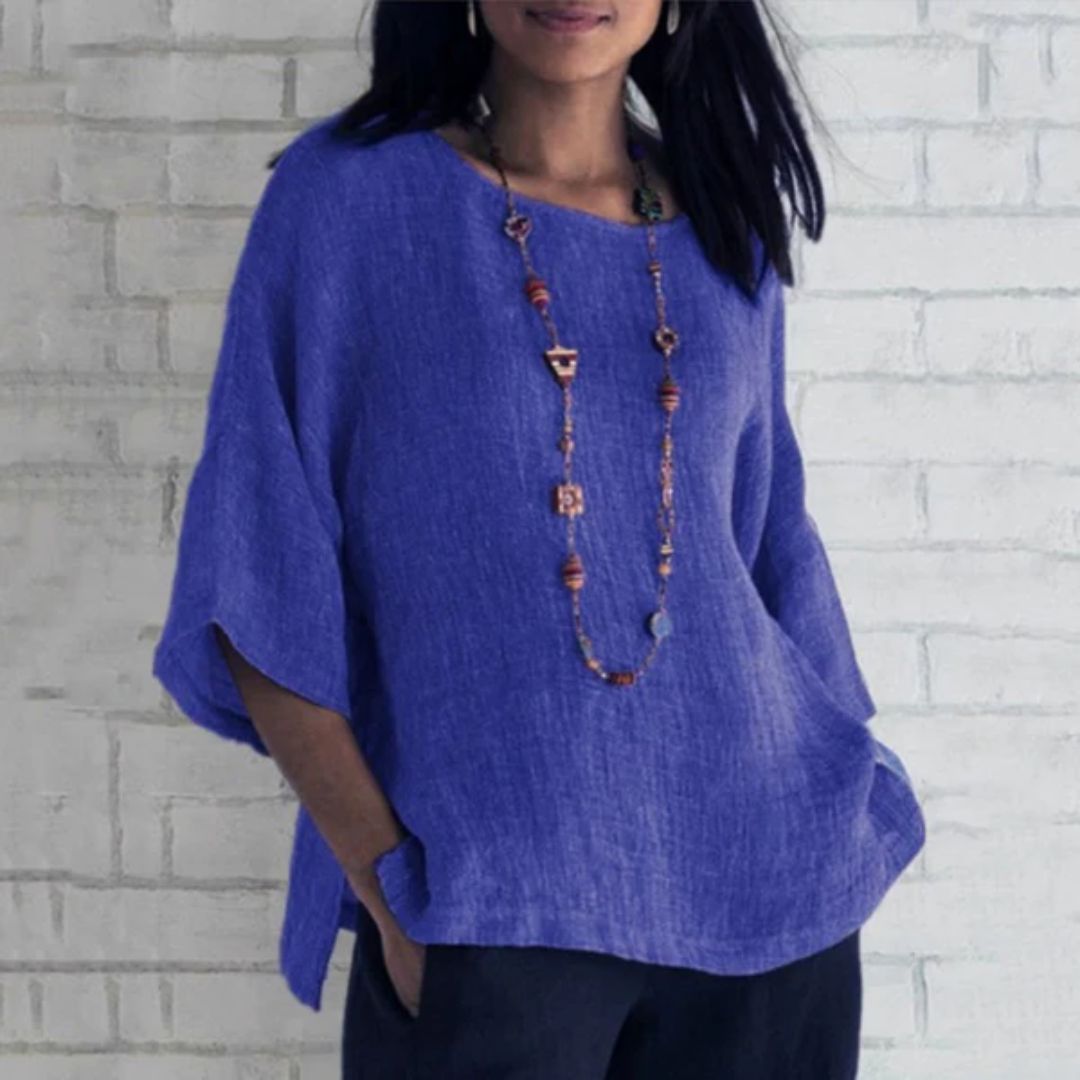 Vrouwelijke Casual Top Annette Comfortabel Katoen