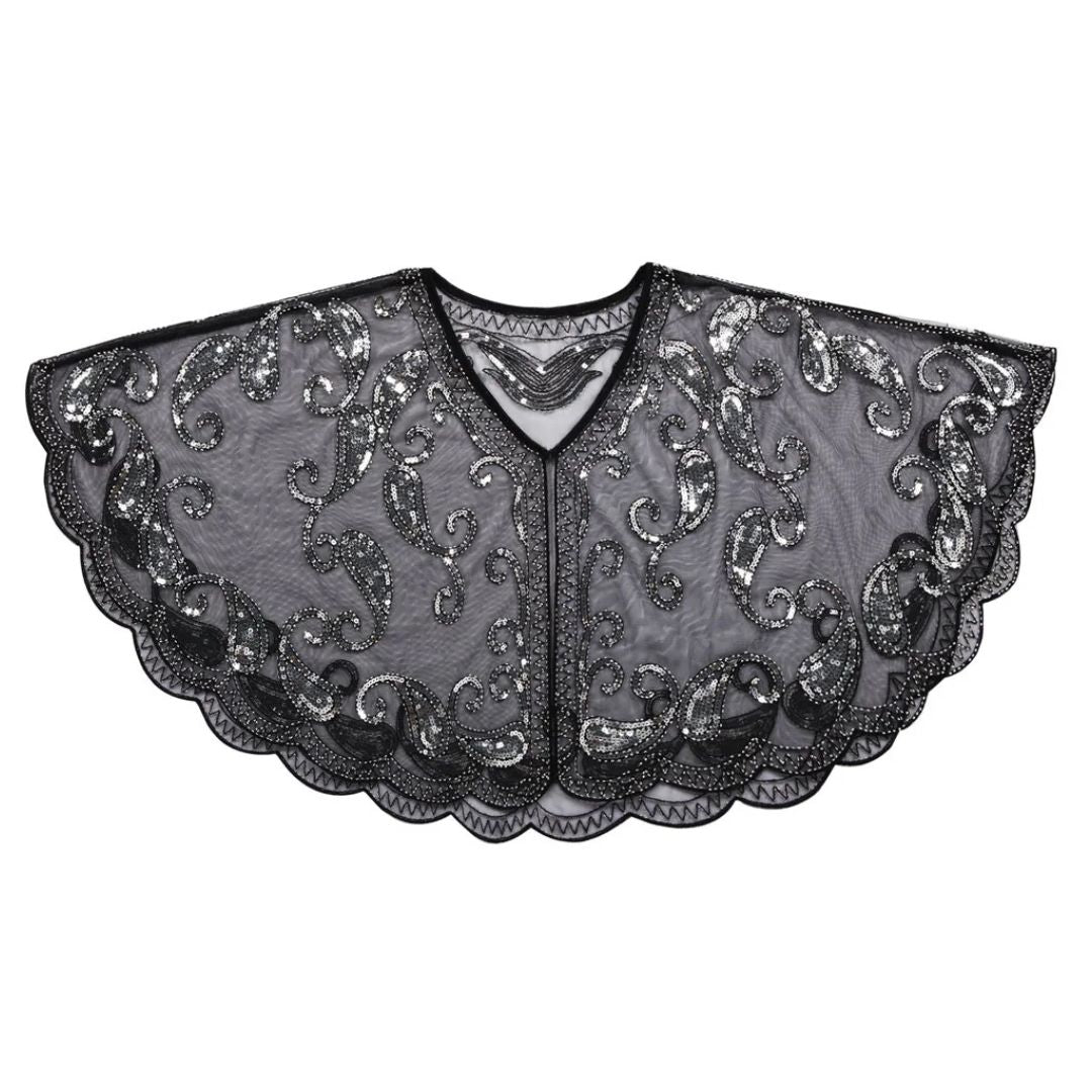 Glitter Cape Vintage Stijlvol voor Vrouwen