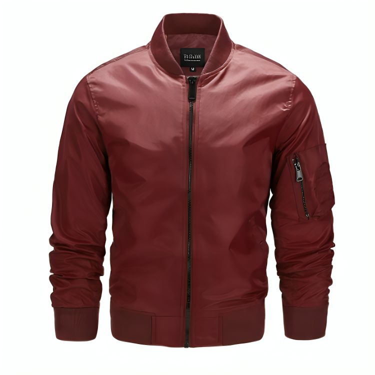 Heren Bomberjack Polyester Waterdicht en Stijlvol