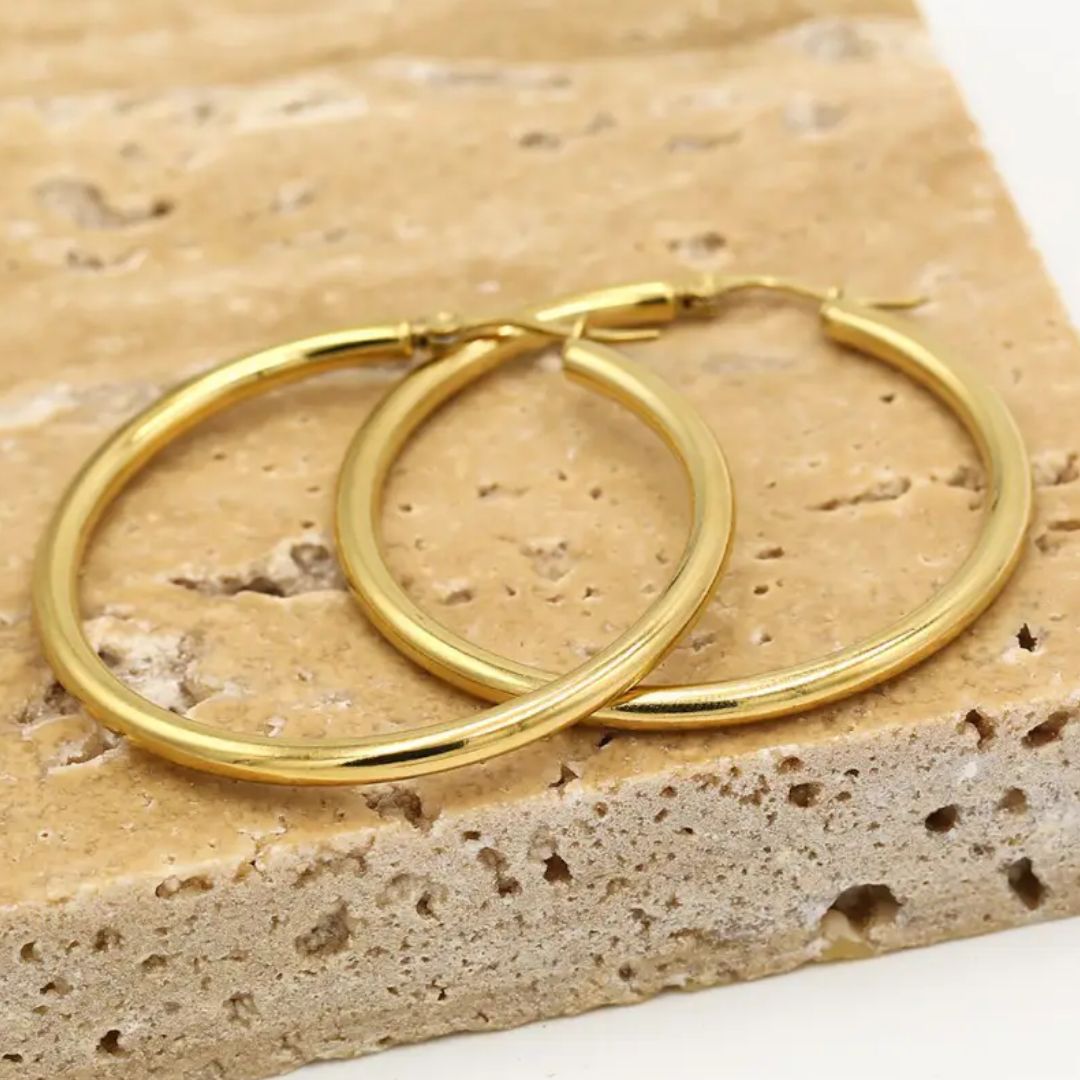 Gouden Oorringen 40mm Stijlvol en Opvallend