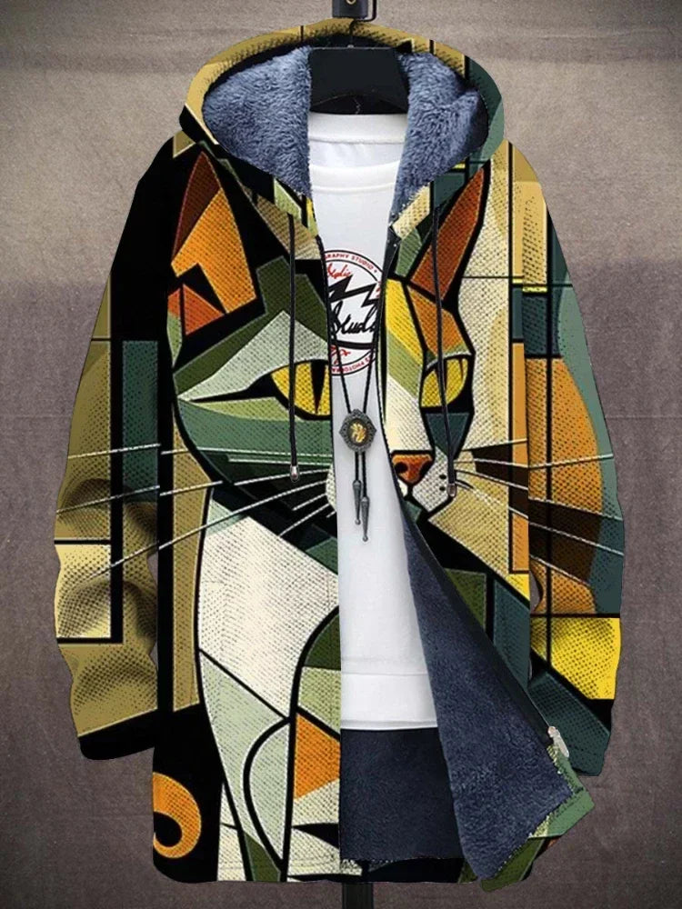 Dames Jas met Kleurrijke Artistieke Print