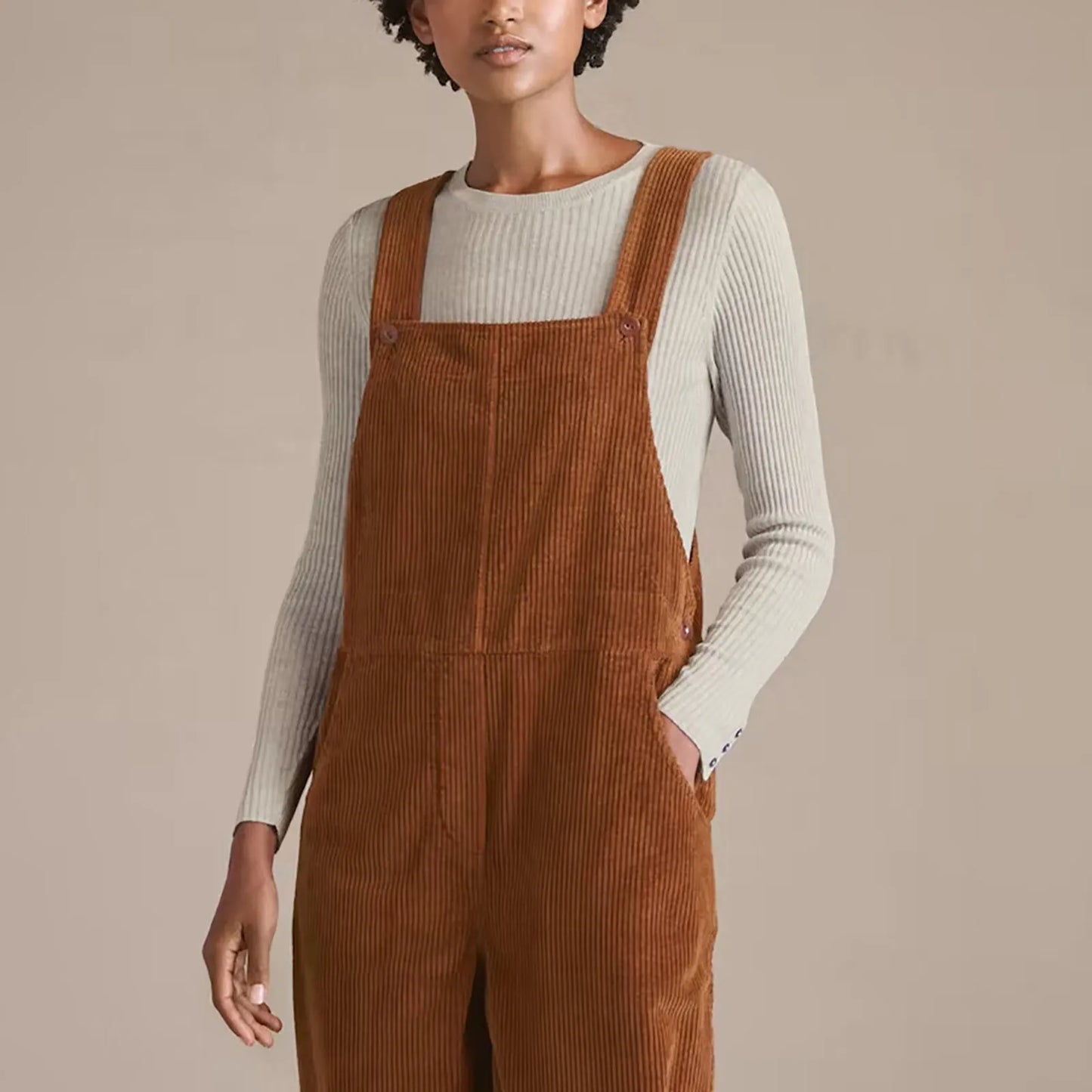 Retro Corduroy Overals voor Vrouwen