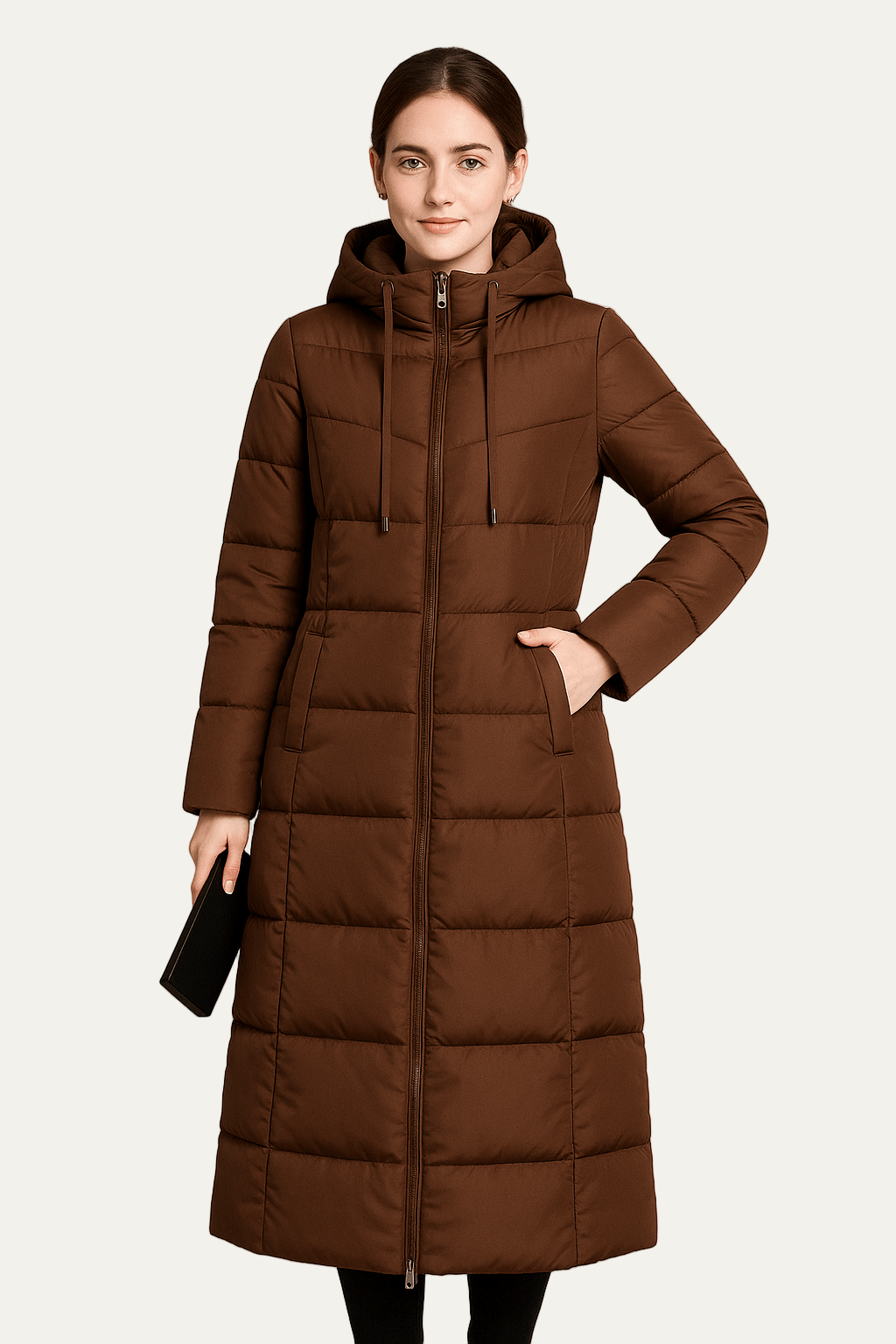 VogeLuxe | Dames Slim Maxi Puffer Coat 4