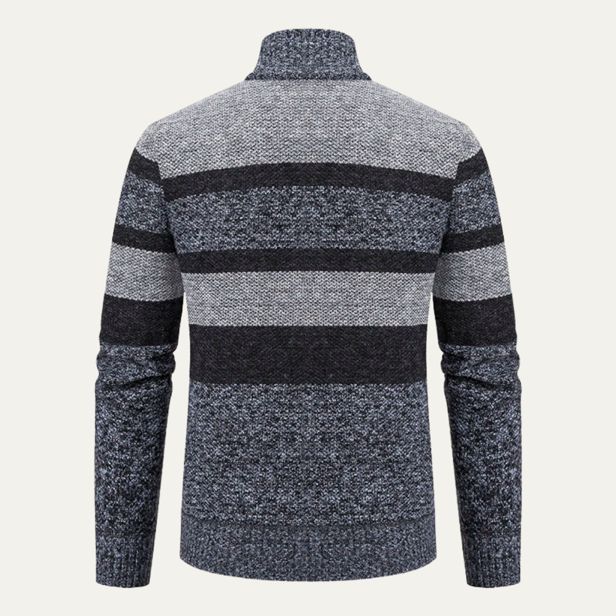 VogeLuxe | Gestreept herenvest met volledige ritssluiting 8