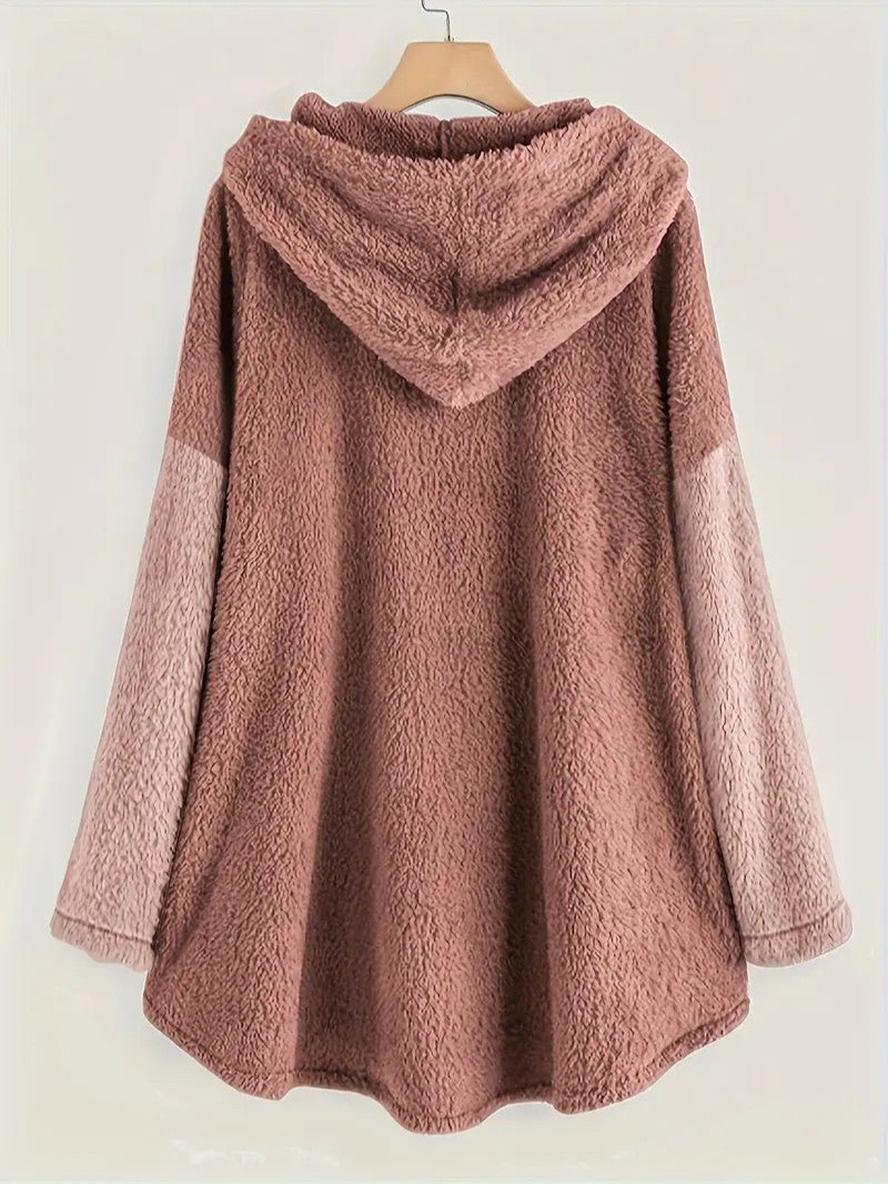 VogeLuxe | Gezellige Sherpa-hoodiedeken voor dames met kerstmotief 8