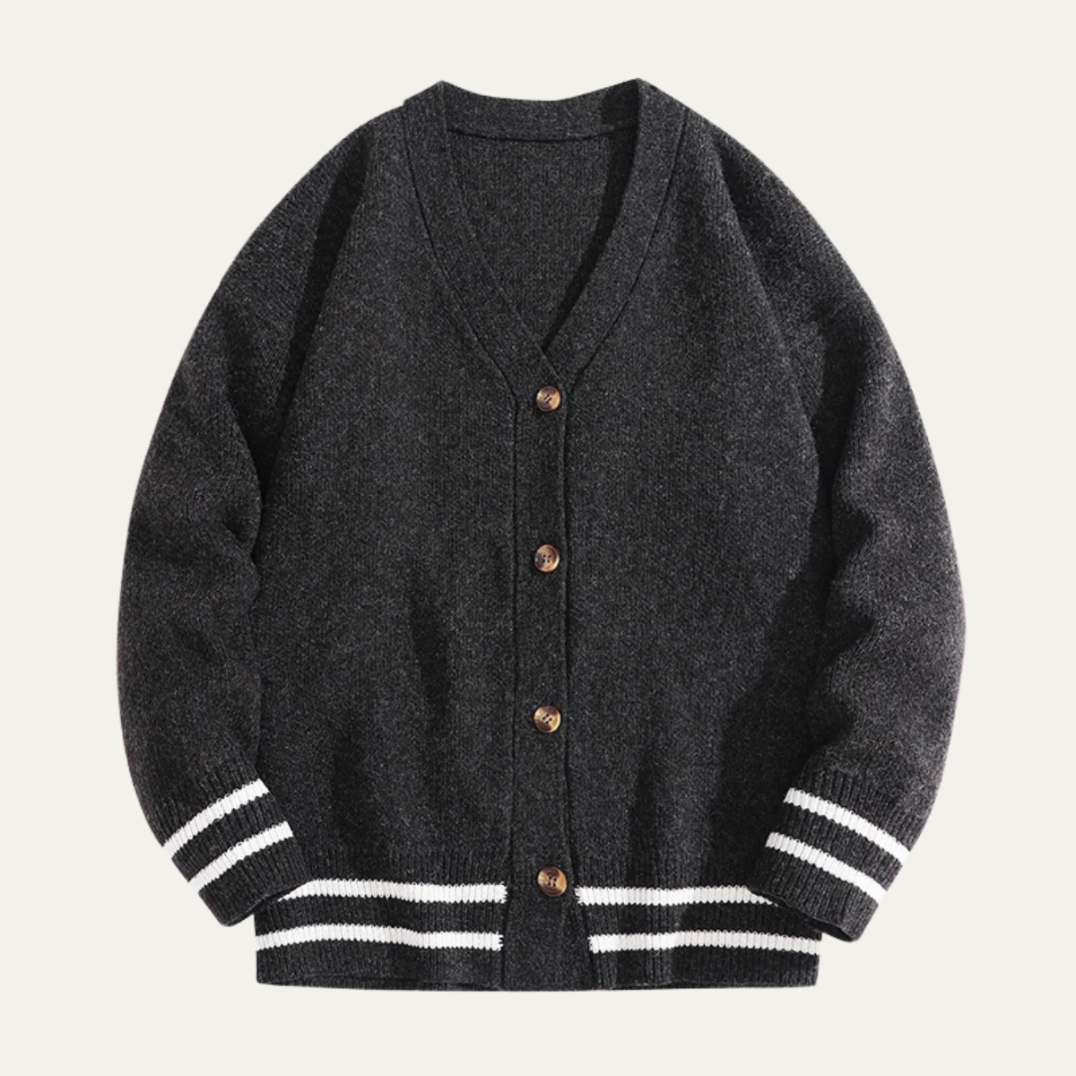 VogeLuxe | Heren gebreid vest in universiteitsstijl 5