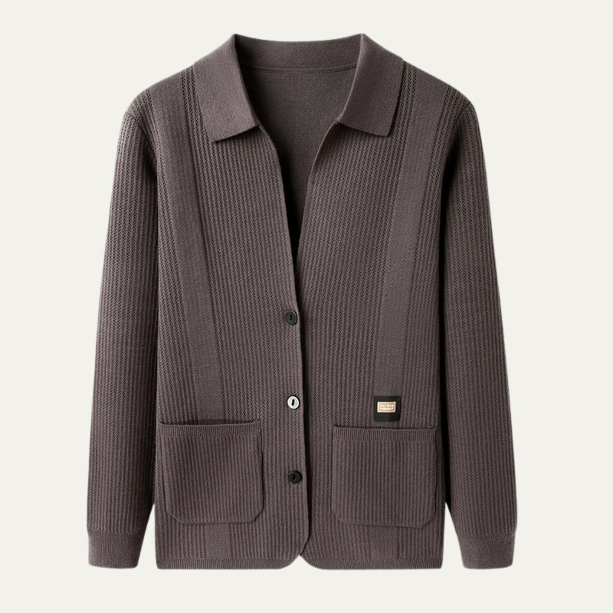 VogeLuxe | Herengebreid vest met overhemdkraag 8