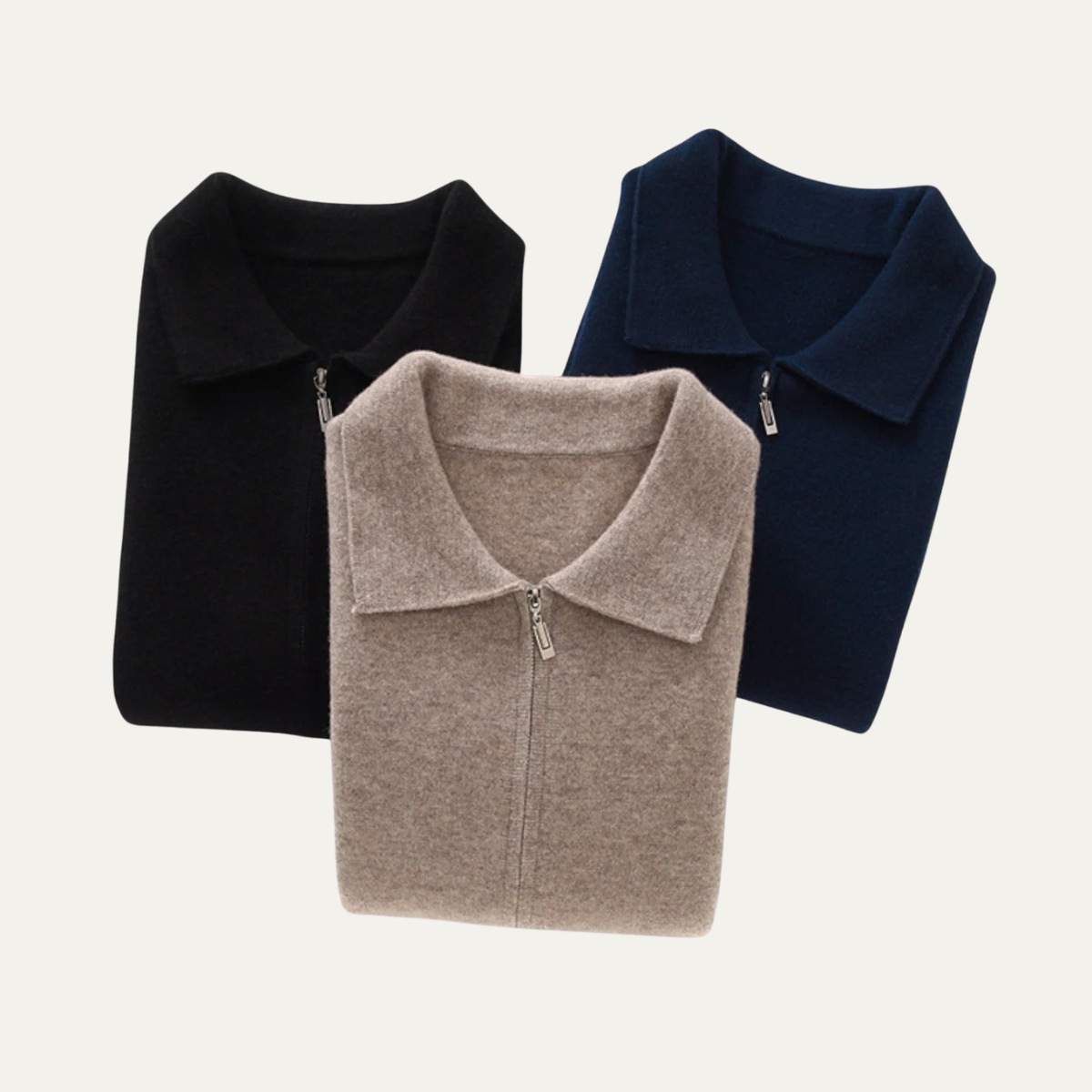 VogeLuxe | Klassieke herencardigan met rits 6