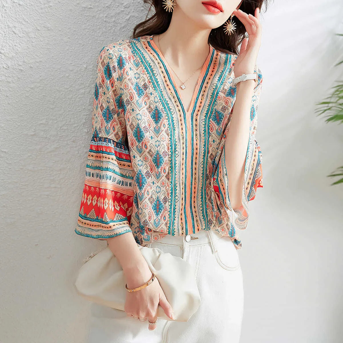 Luxe Zomerse Elegantie Blouse