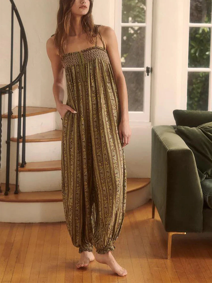 Aurora Dames Boho Bloemen Jumpsuit voor Vrijheid en Zelfexpressie