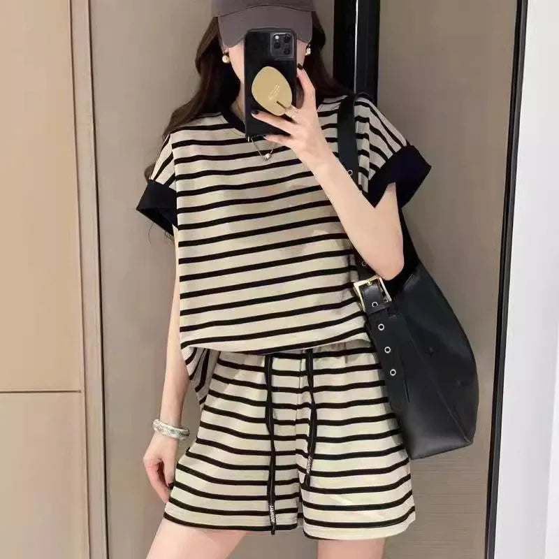 Frisse Mode Zomerse Streep Stijl Set
