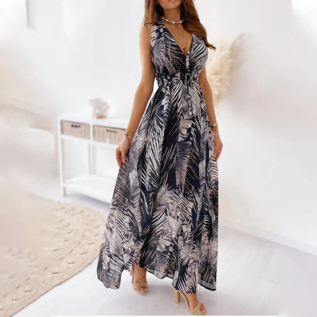 Midi-jurk Elegante Stijlvolle Jurk voor Vrouw