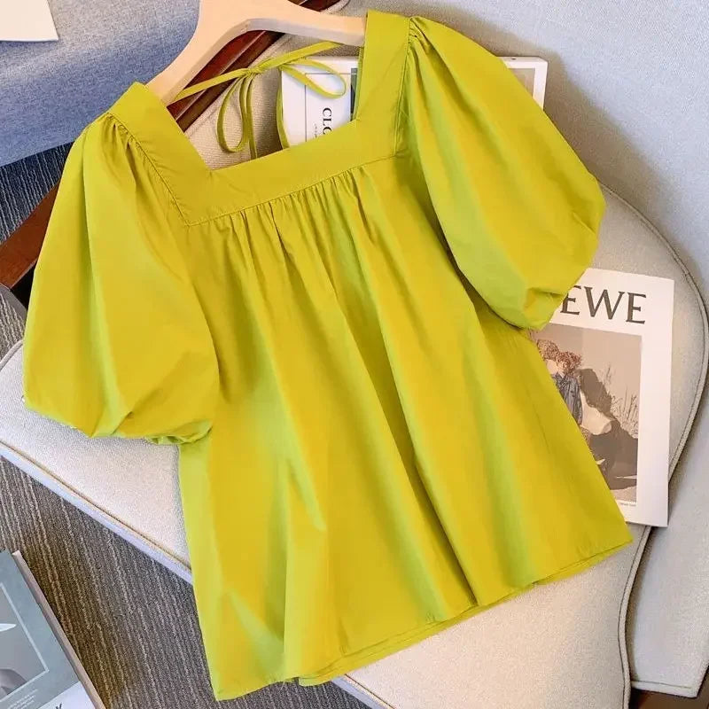 Frisse Bries Zomerse Pofmouw Blouses