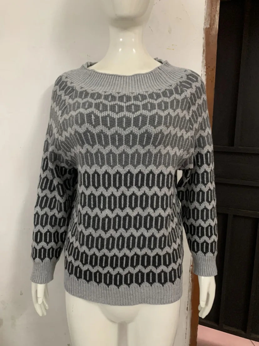Vrouwen Sweater Ronde Hals Keperstof