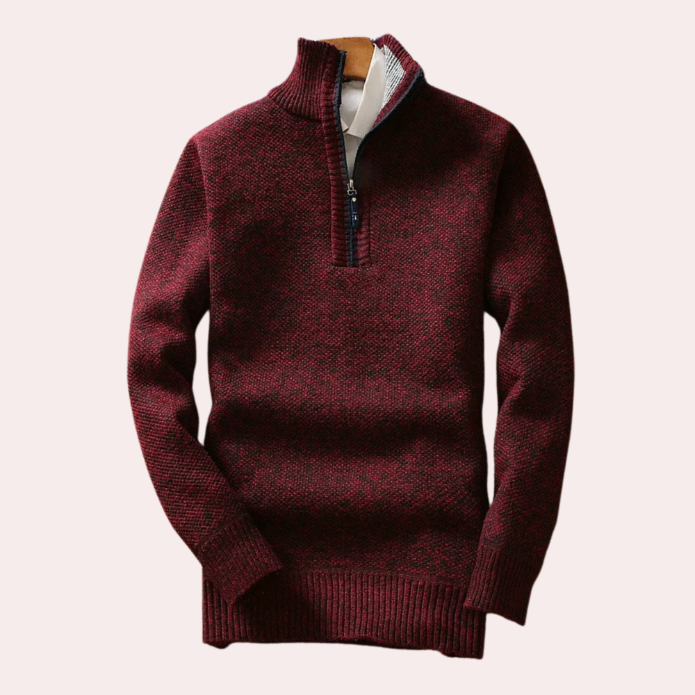Herentrui Hoge Hals Ritssluiting Warm en Comfortabel