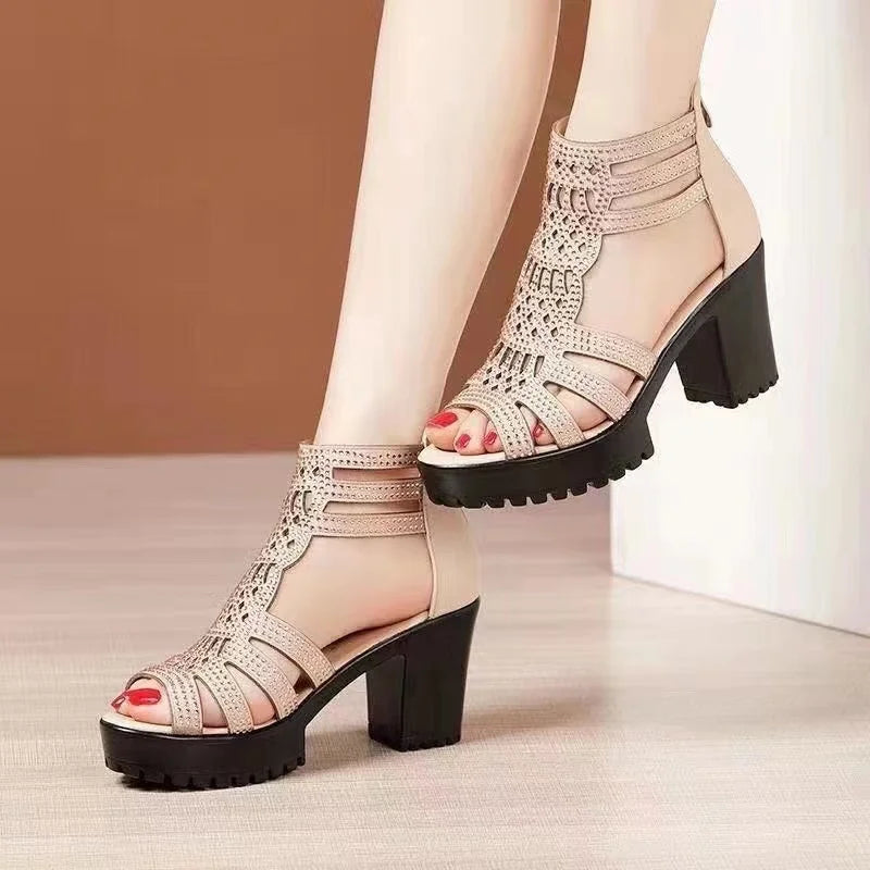 Exotische Slang Gladiator Sandalen