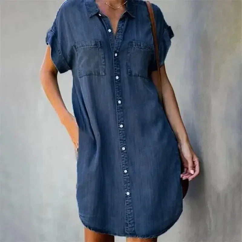 Zonnige Dagen Denim Jurk van Zomerbries Collectie