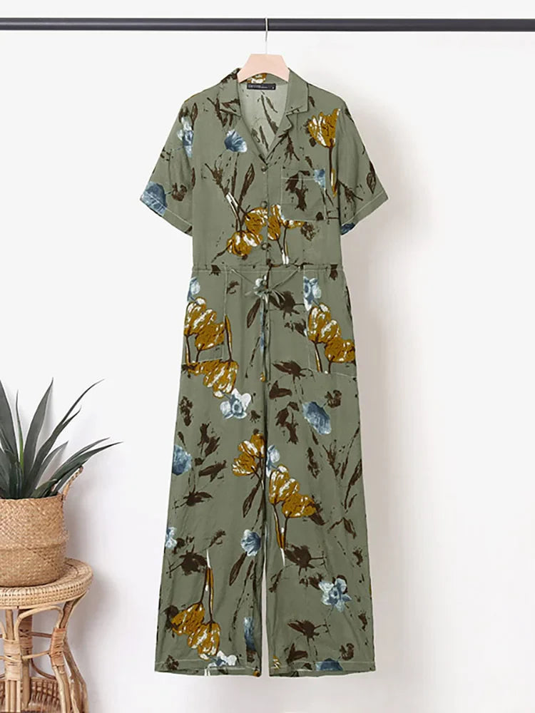 Aurora Dames Jumpsuit voor Bloemrijke Zomerdagen