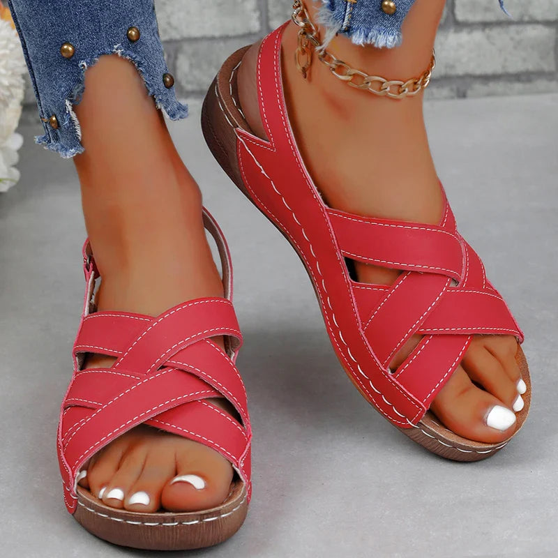 Celeste Elegante Zomerse Wig Sandalen