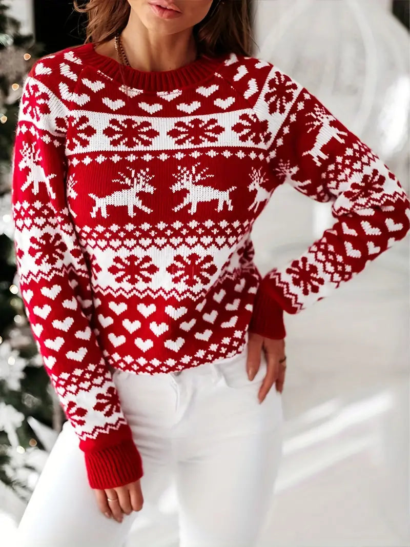 Kersttrui Elegante Rode Feestelijke Design