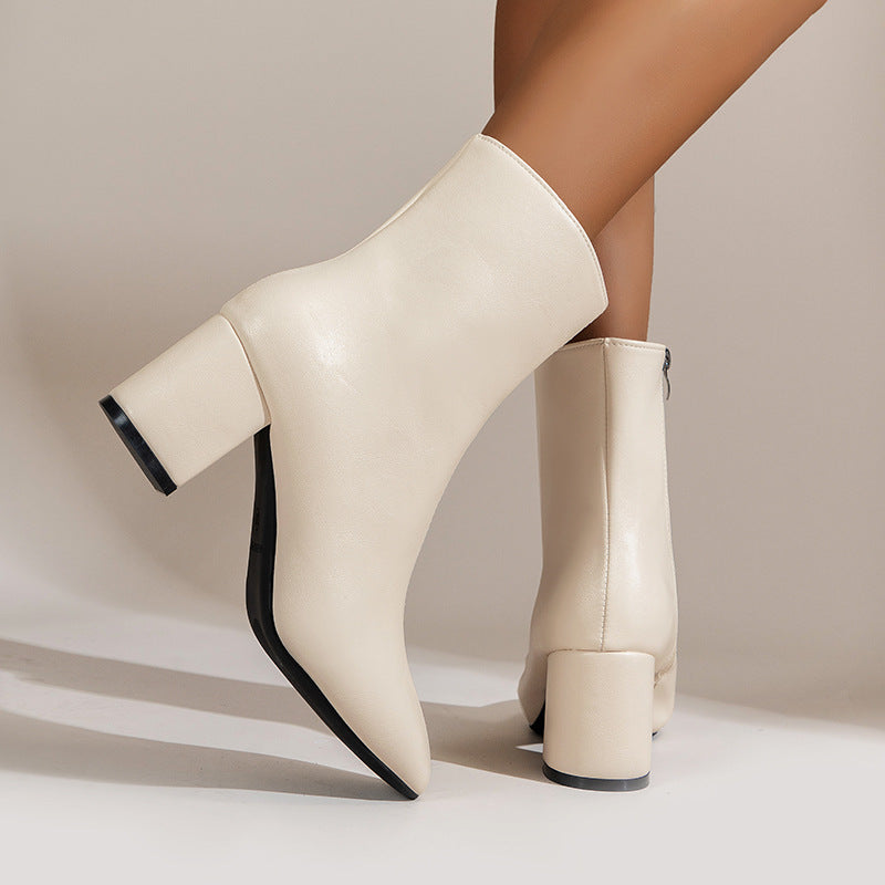 Enkellaarzen met Blokhak Elegante Schoenen voor Dames