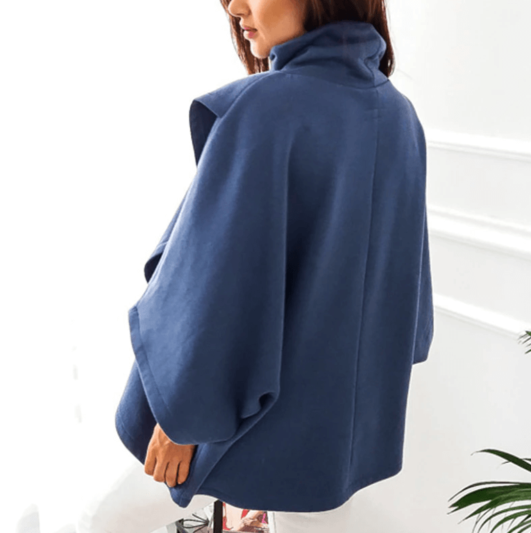 Dames Coltrui Oversized Asymmetrisch Zwart