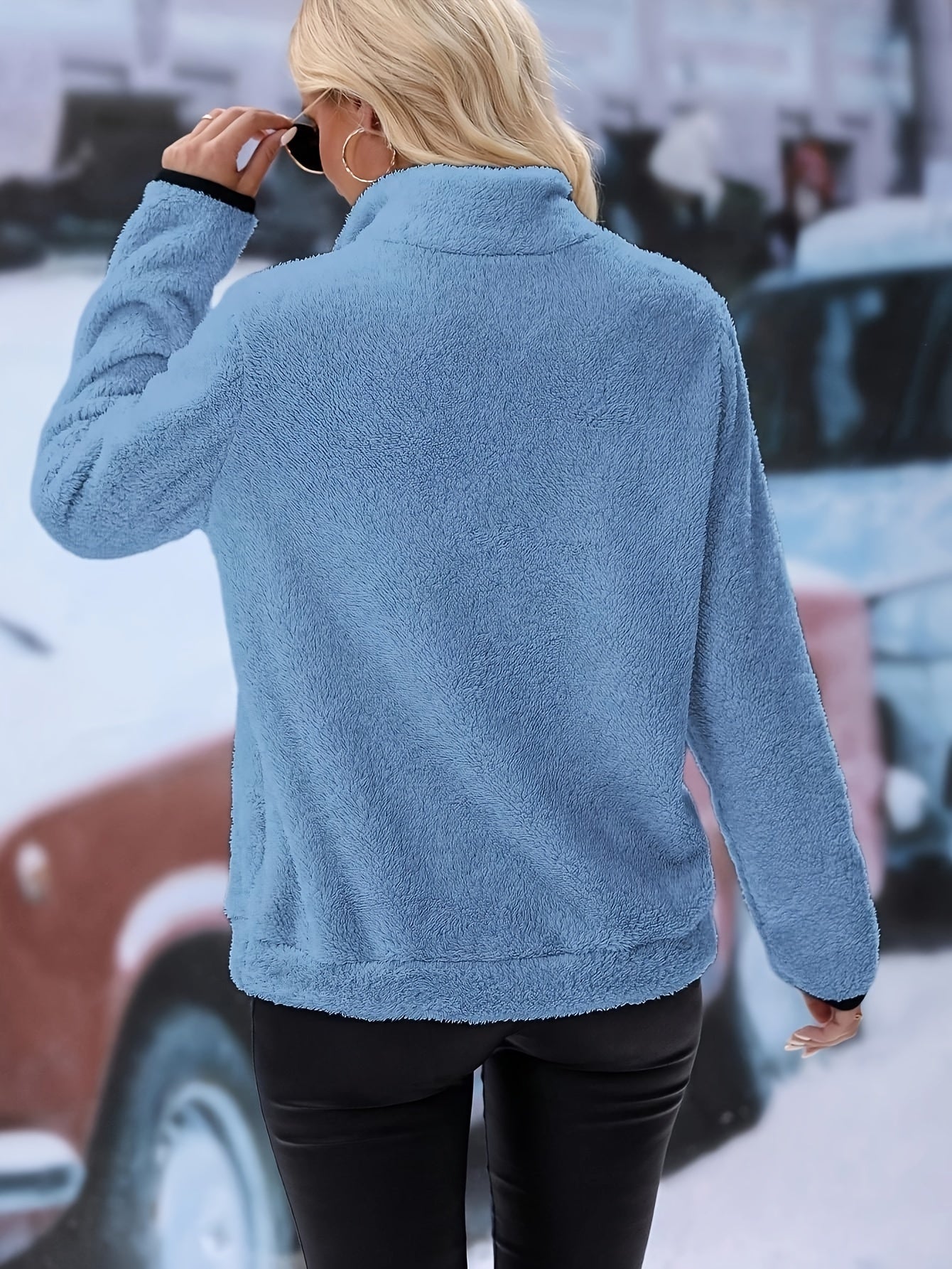 Vera Sweatshirt Halve Ritssluiting Kleurrijk Comfortabel