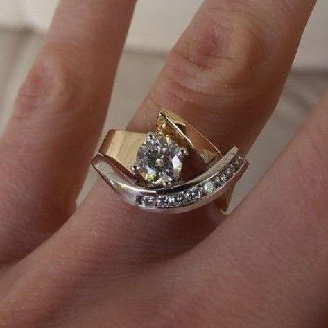 Zirkonia Ring Goud en Zilver Uniek Vintage Design - Mode Vibes