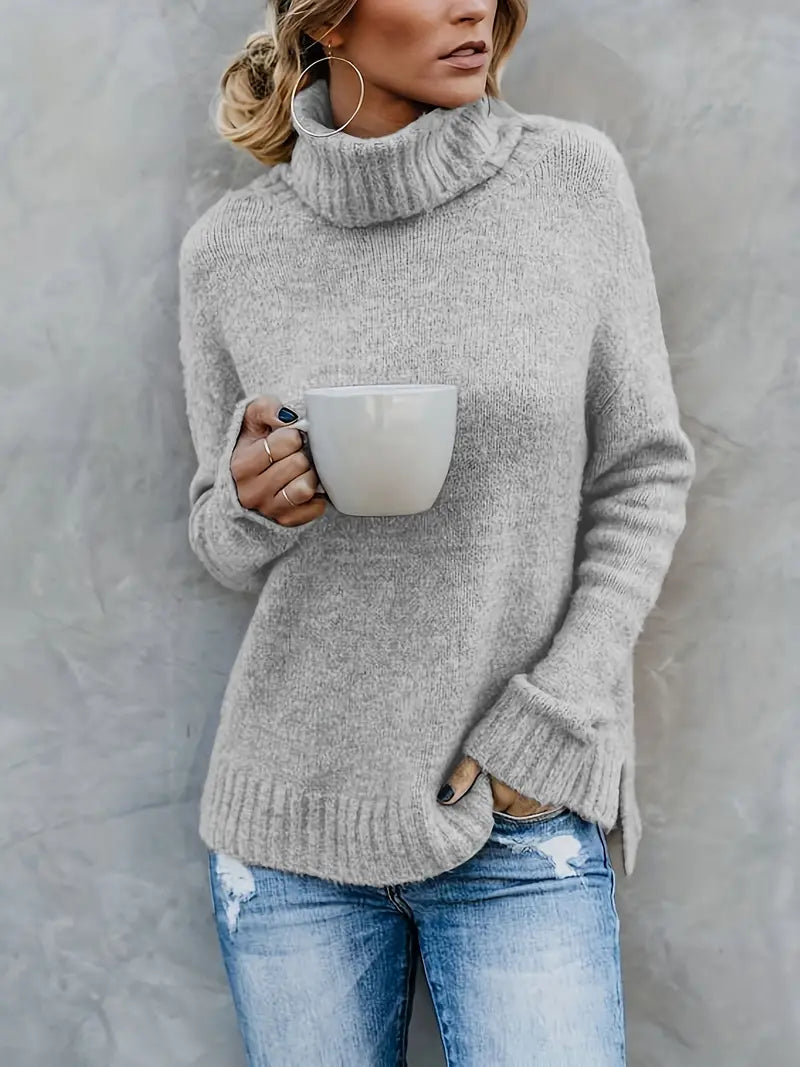 Vrouwelijke Turtleneck Trui Zacht en Stijlvol