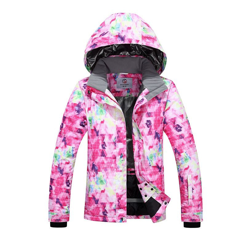 Dames Ski Jas Waterdicht Warm met Trendy Print