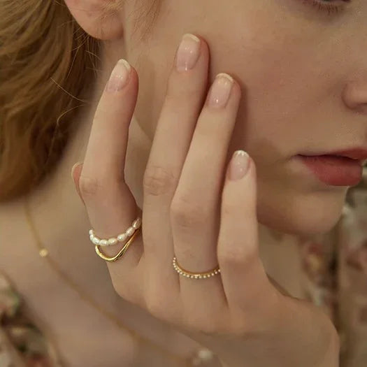 Gouden Ring met Zoetwaterparel Elegante Look
