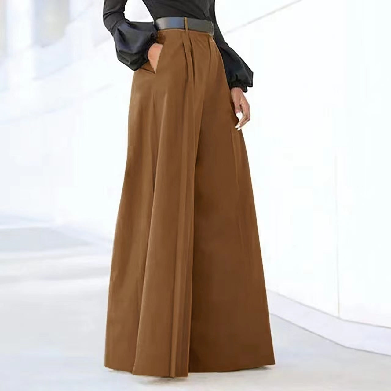 Dames Hoge Taille Broek Wijde Pijpen Comfortabel