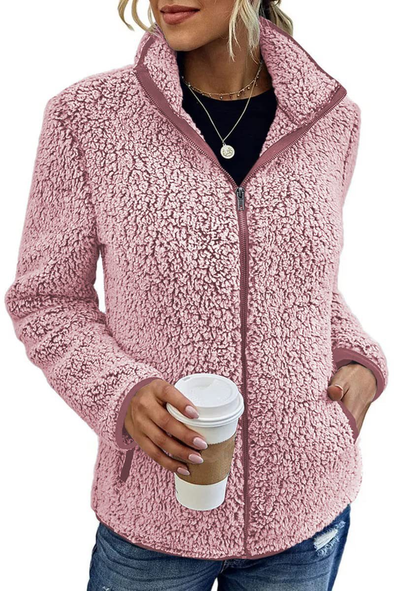 Dames Fleece Jas Warm en Veelzijdig met Rits