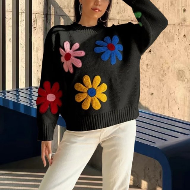 Rosaria | Maglia floreale moderna