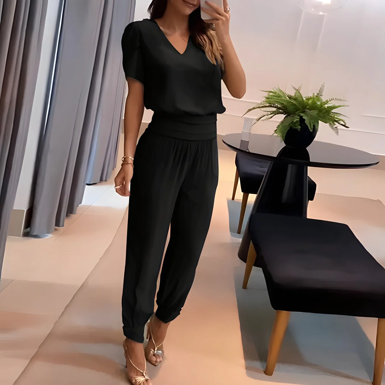 Luna Alexandra Set: Modieuze Blouse en Broek