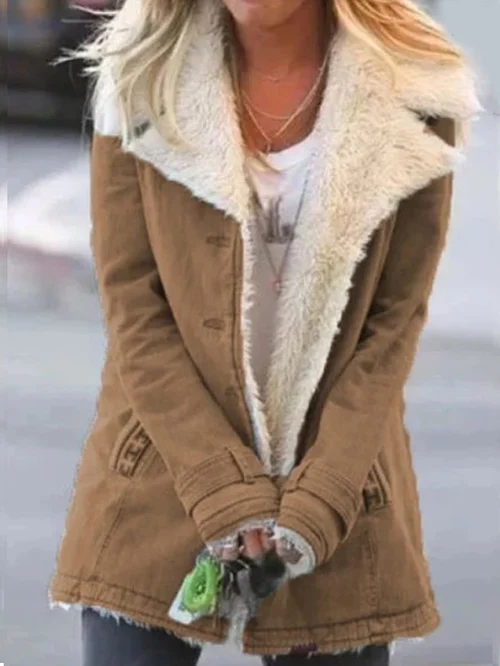 Dames Fleece Jas met Sherpa Voering