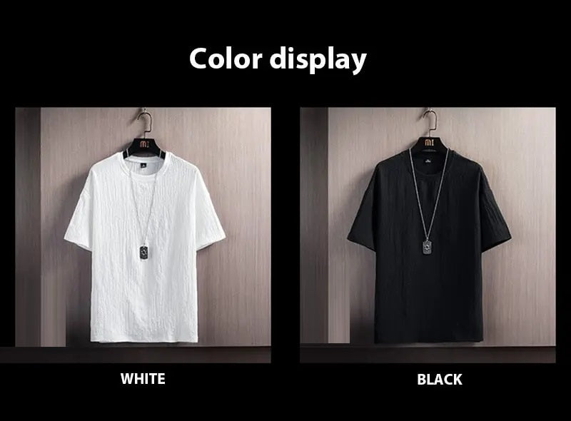 Plus Size T-Shirt Losvallend Trendy voor Mannen