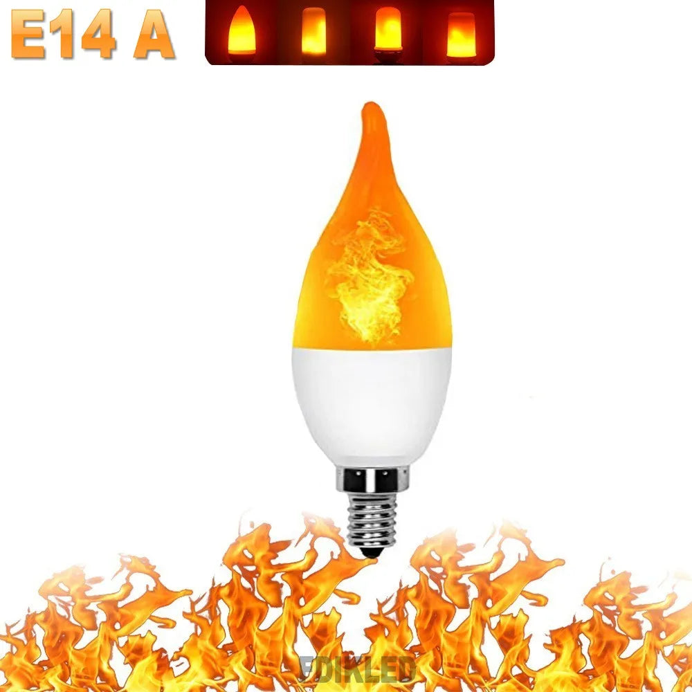 LED Vuur Simulatie Lamp met 4 Instellingen