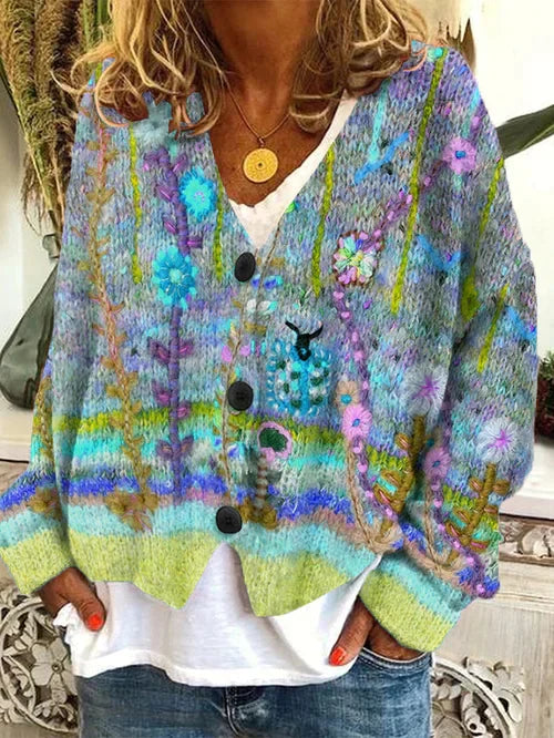 Damesvest Retro Stijl Elegant
