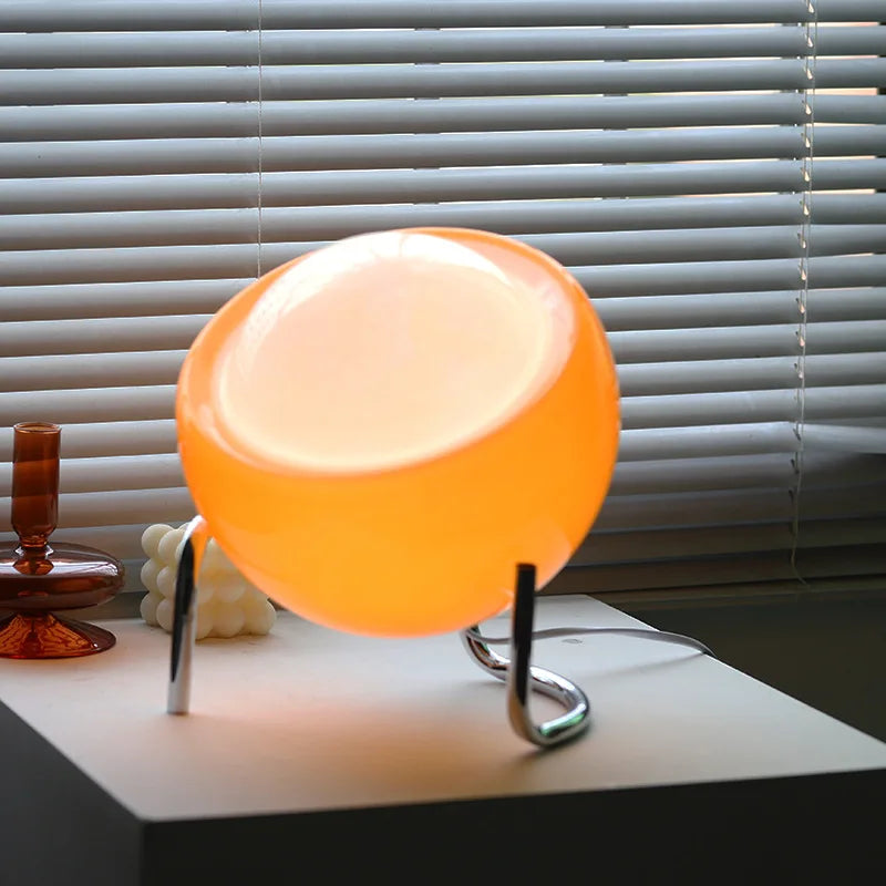Retro Tafellamp Glas Dimbaar Sfeervol voor Woonkamer