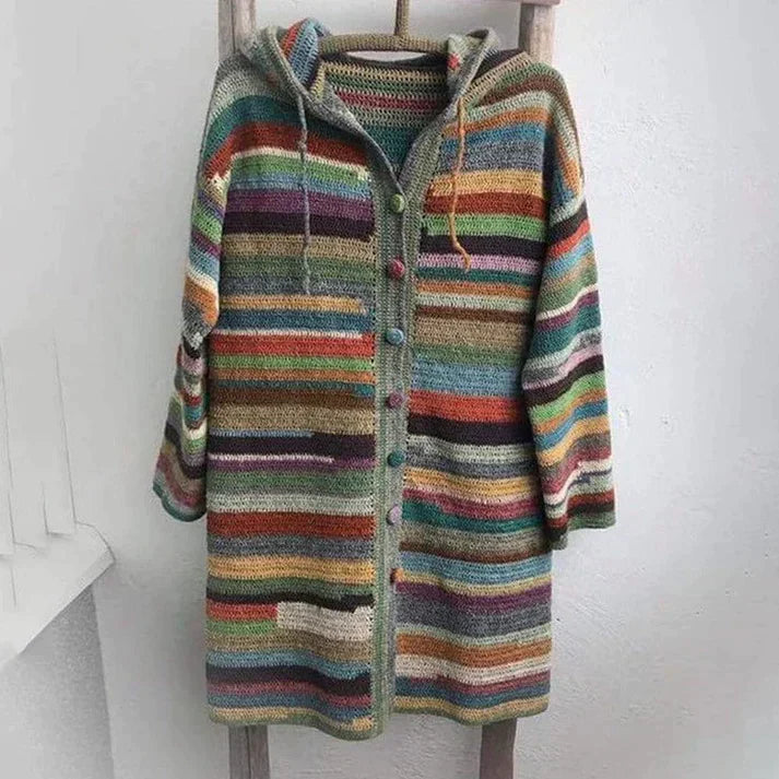 Dames Hoodie Gestreept Elegante Stijl - Mode Vibes