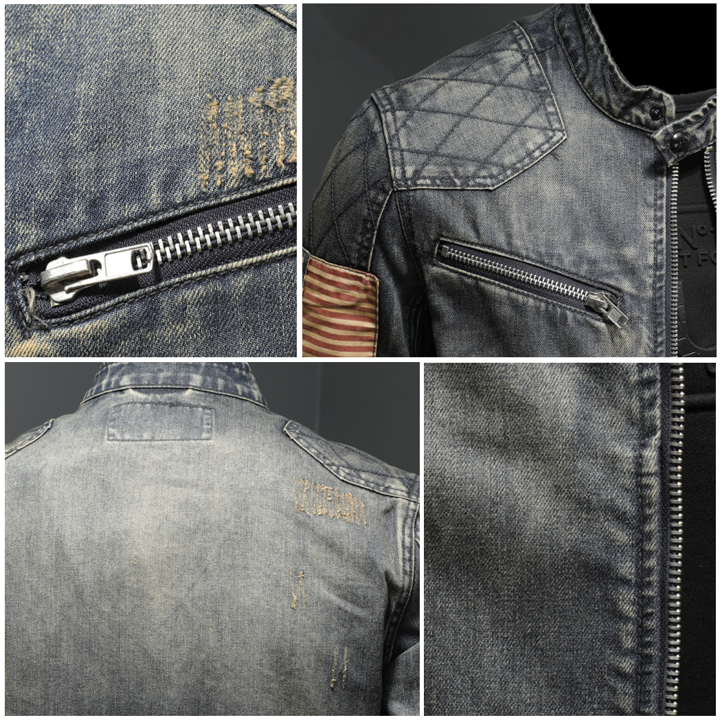 Heren Bikerjack Vintage Leer Leren Jas