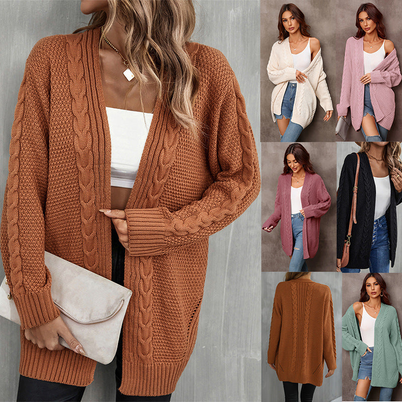 Dames Gebreide Vest met Kabelpatroon Warm en Stijlvol