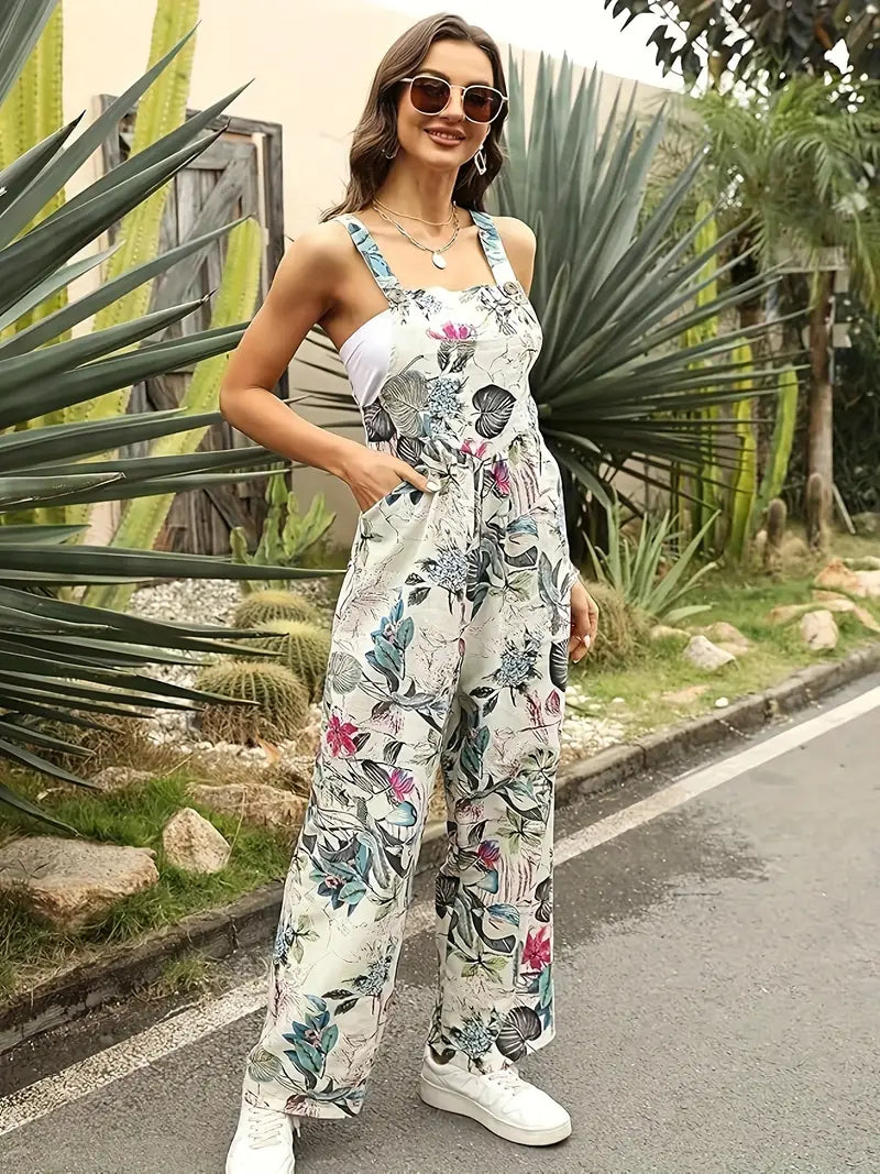 Vrouwen Jumpsuit Bloemenprint Zomer Jurk