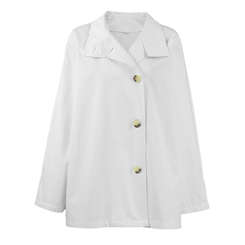 Dames Korte Trenchcoat Luxe Trendy Stijl